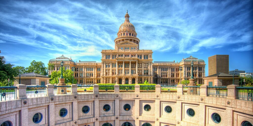 Texas State Capitol, gelegen in het hart van de stad Austin, de hoofdstad van de Amerikaanse staat Texas