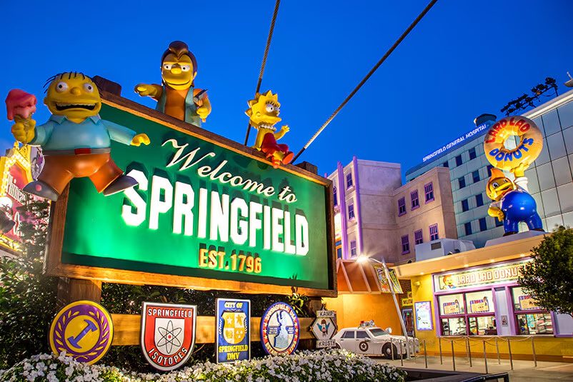 Universal Hollywood Springfield the Simpsons